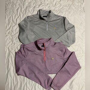 New 2 of Simply Southern Mens 1/4 Zip Pullover Golf Striped Long Sleeve Turtle